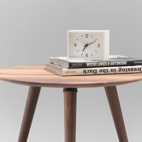 Coffee table, round table , side table , made of solid Oak or Walnut solid timber 