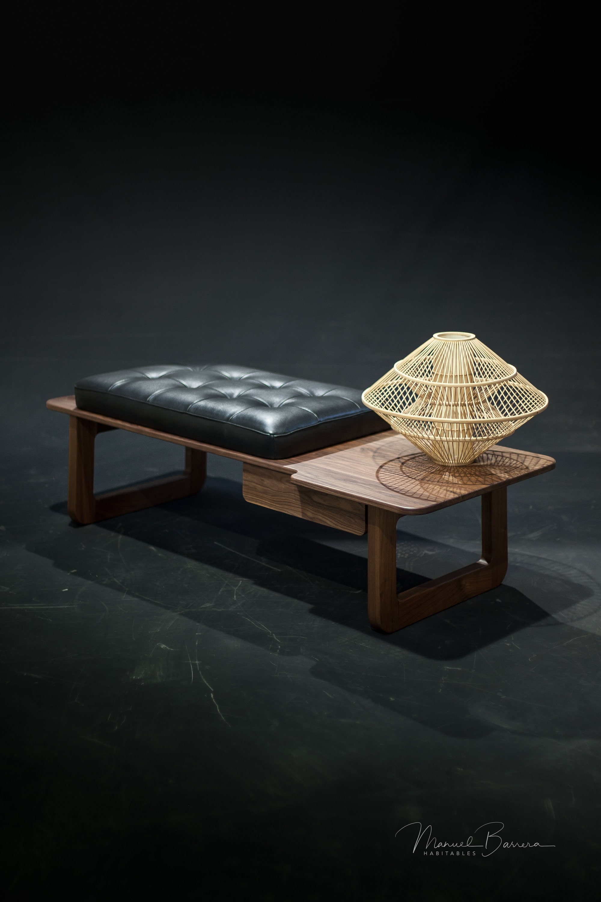 Solid walnut sale bench