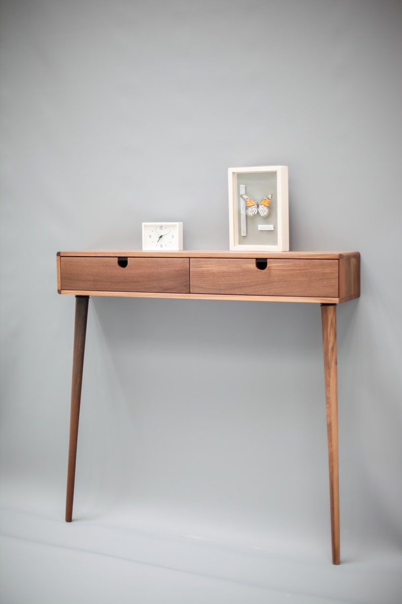 Midcentury console hallway table in solid wood 01 image 3