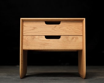 Solid timber Brutalist nightstand