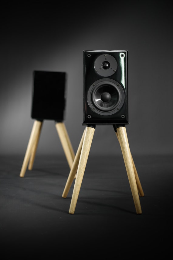 Audio Speaker Stand Wood 2 Units Etsy