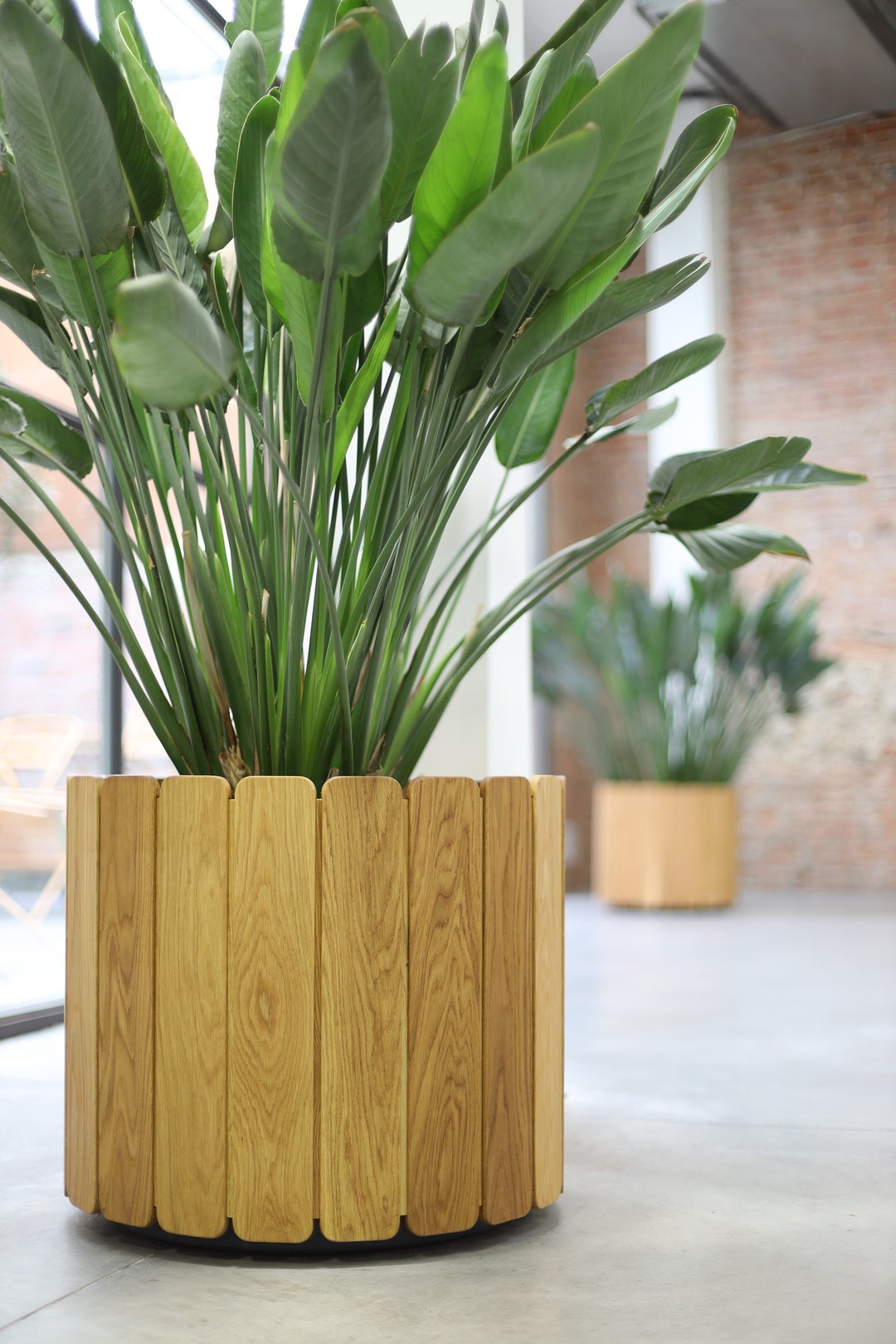 Wooden Slat Planter, Flower Pot - Etsy
