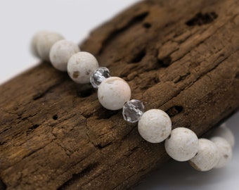 Handmade Croatian limestone bracelet | Natural stone from the island Brač