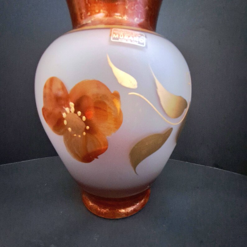 Vintage Murano Glass Vase/vetro Eseguito Secondo La Tecinca Etsy
