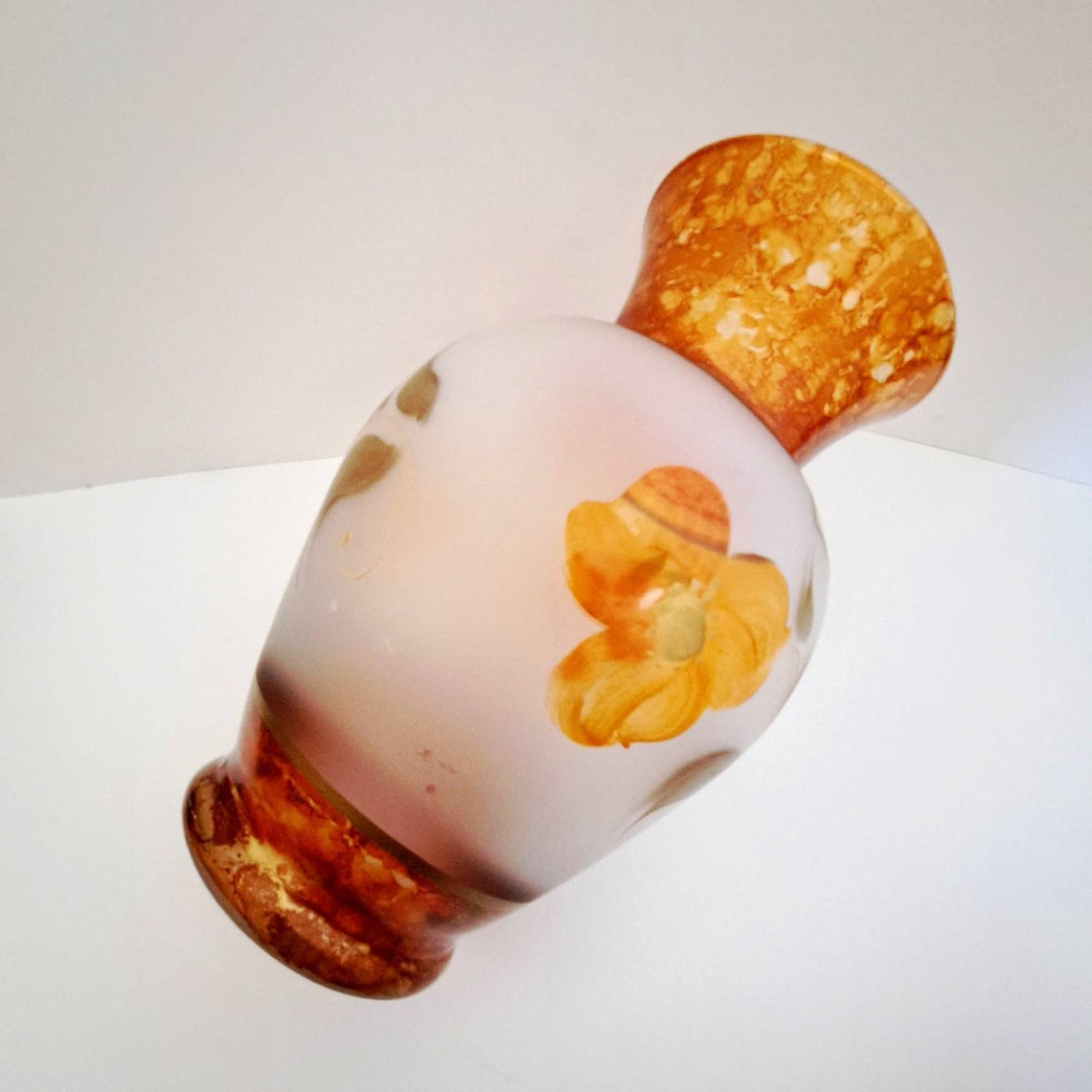 Vintage Murano Glass Vase/vetro Eseguito Secondo La Tecinca Etsy