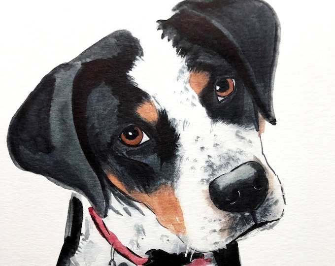 Pet portrait Custom pet portrait Watercolor