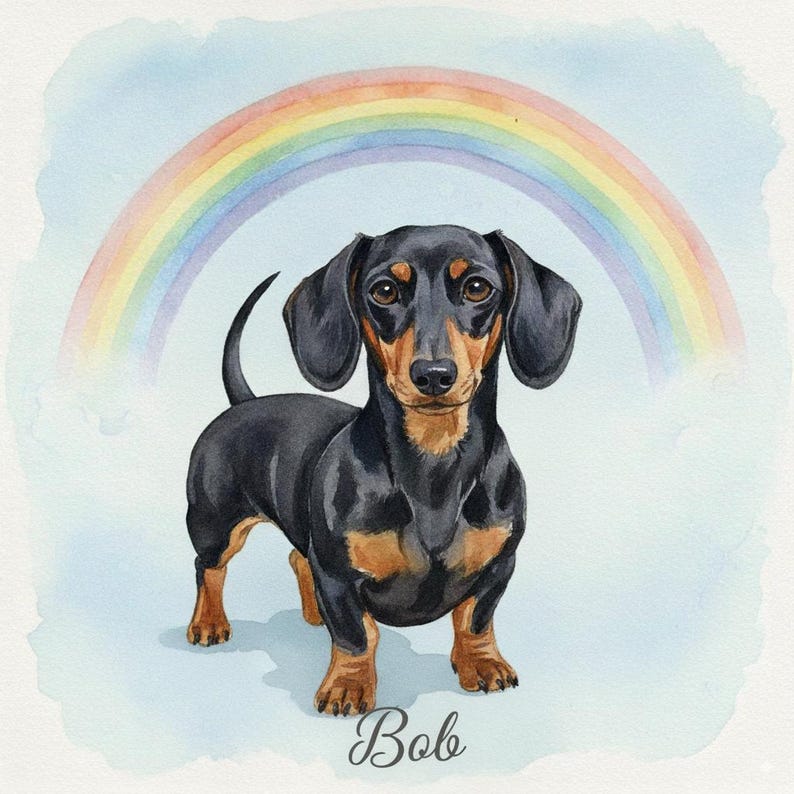Custom pet portrait watercolor dog painting from photo, handmade personalized artwork gift for pet owners, unique wall decor, memorial pet illustration. Perfect dog lover gift, pet loss remembrance art, custom dog portrait from picture, realistic watercolor artwork for furry friend. Great for Etsy shoppers looking for Christmas gift ideas or Mother’s Day present for dog mom, dad, family or friends who love pets.