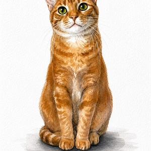 Custom Cat Portrait, Hand Painted Watercolor Pet Portrait from picture, Commission Art, Personalized Gift for cat lovers. Unique handmade artwork, realistic watercolor painting, custom illustration, memorial cat portrait keepsake. Perfect for Christmas gifts, Mother’s Day presents, pet owners, families, friends, and animal lovers. Personalized wall decor that makes a thoughtful gift for birthdays, anniversaries, holidays, or pet remembrance occasions.