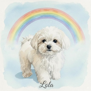Custom pet portrait watercolor dog painting from photo, handmade personalized artwork gift for pet owners, unique wall decor, memorial pet illustration. Perfect dog lover gift, pet loss remembrance art, custom dog portrait from picture, realistic watercolor artwork for furry friend. Great for Etsy shoppers looking for Christmas gift ideas or Mother’s Day present for dog mom, dad, family or friends who love pets.