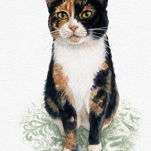 Custom Cat Portrait, Hand Painted Watercolor Pet Portrait from picture, Commission Art, Personalized Gift for cat lovers. Unique handmade artwork, realistic watercolor painting, custom illustration, memorial cat portrait keepsake. Perfect for Christmas gifts, Mother’s Day presents, pet owners, families, friends, and animal lovers. Personalized wall decor that makes a thoughtful gift for birthdays, anniversaries, holidays, or pet remembrance occasions.