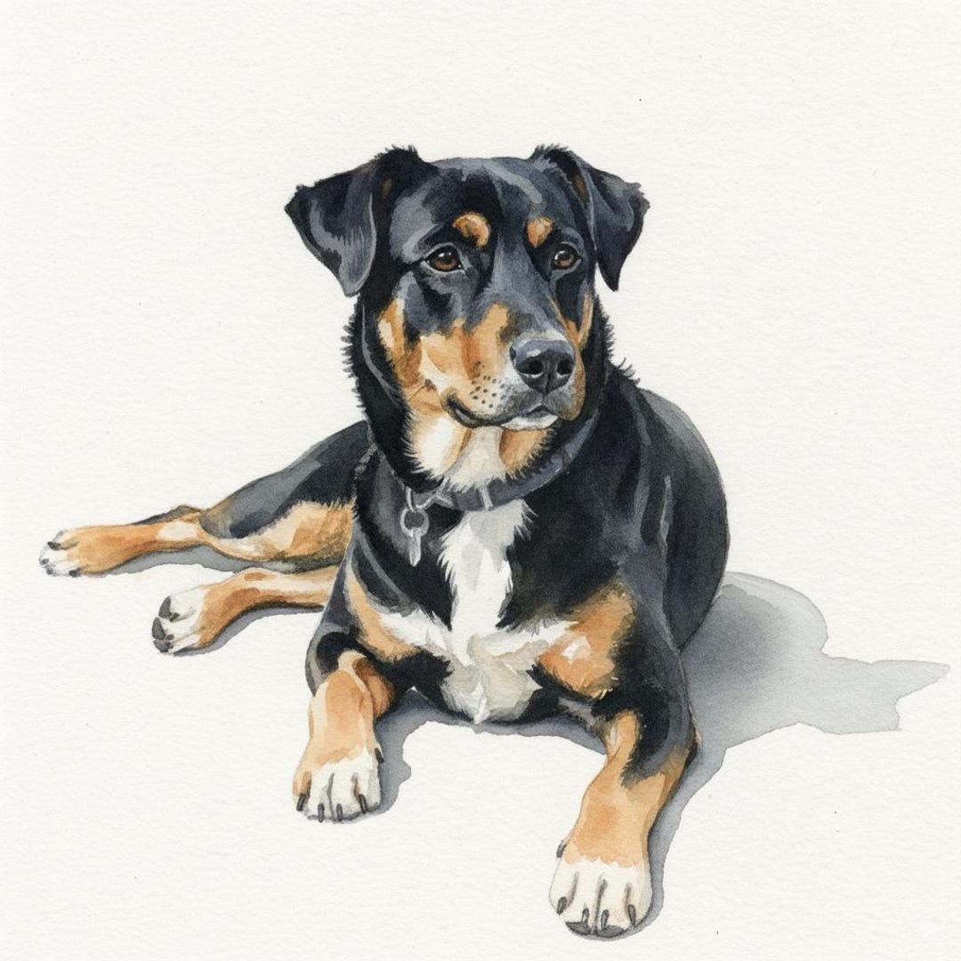 Watercolor Pet Portrait from Your Photo | Custom Dog/Cat Painting | Original Hand-Painted Art