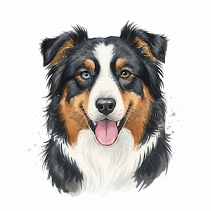 Custom pet portrait watercolor dog painting from photo, handmade personalized artwork gift for pet owners, unique wall decor, memorial pet illustration. Perfect dog lover gift, pet loss remembrance art, custom dog portrait from picture, realistic watercolor artwork for furry friend. Great for Etsy shoppers looking for Christmas gift ideas or Mother’s Day present for dog mom, dad, family or friends who love pets.
