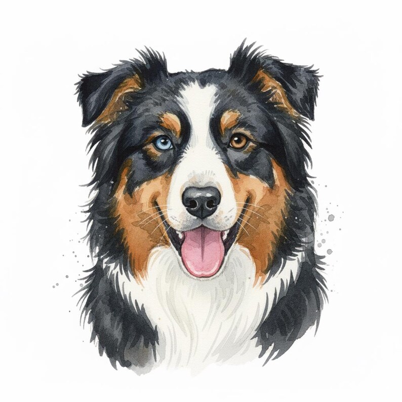 Custom pet portrait watercolor dog painting from photo, handmade personalized artwork gift for pet owners, unique wall decor, memorial pet illustration. Perfect dog lover gift, pet loss remembrance art, custom dog portrait from picture, realistic watercolor artwork for furry friend. Great for Etsy shoppers looking for Christmas gift ideas or Mother’s Day present for dog mom, dad, family or friends who love pets.