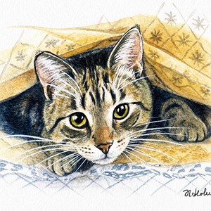 Custom Cat Portrait, Hand Painted Watercolor Pet Portrait from picture, Commission Art, Personalized Gift for cat lovers. Unique handmade artwork, realistic watercolor painting, custom illustration, memorial cat portrait keepsake. Perfect for Christmas gifts, Mother’s Day presents, pet owners, families, friends, and animal lovers. Personalized wall decor that makes a thoughtful gift for birthdays, anniversaries, holidays, or pet remembrance occasions.