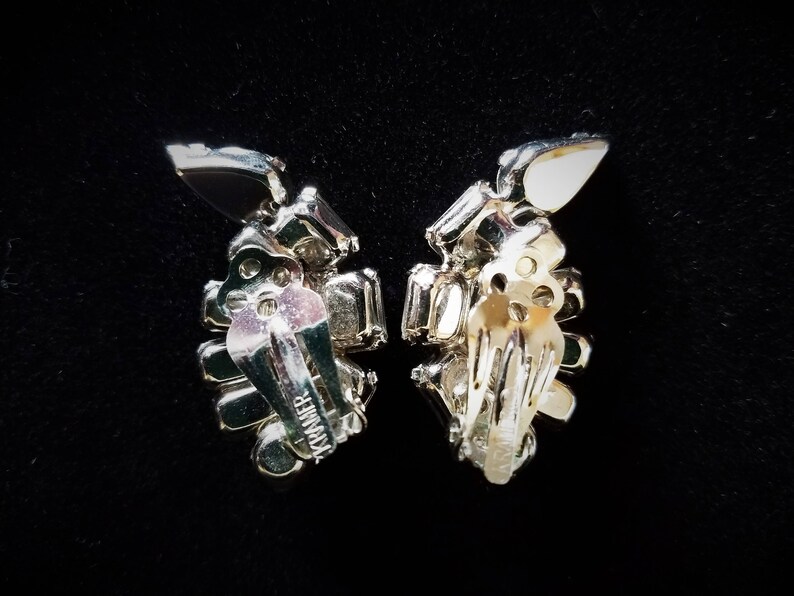 vintage kramer rhinestone earrings