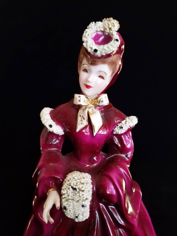 Rare Antique Florence Ceramics Delia Figurine Porcelain Etsy