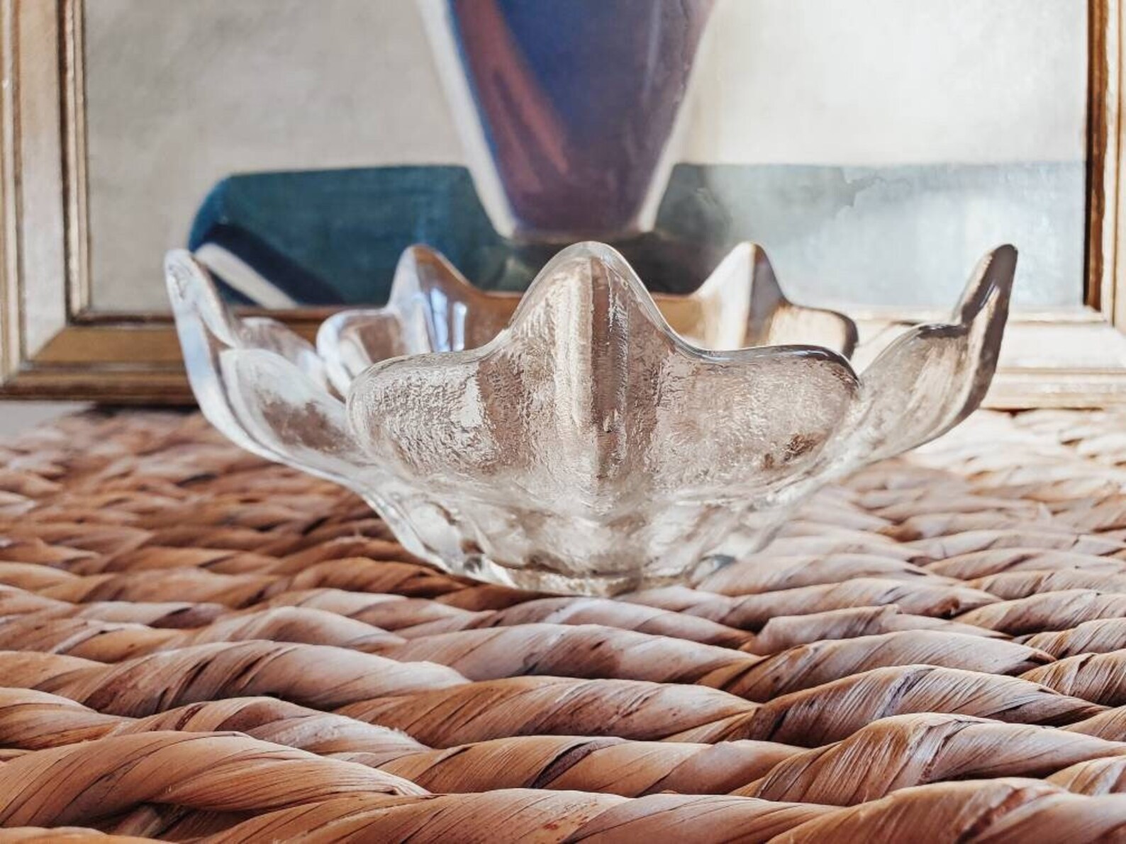 Vintage Viking Glass Bowl Viking Glass Vase Lotus Bowl Etsy