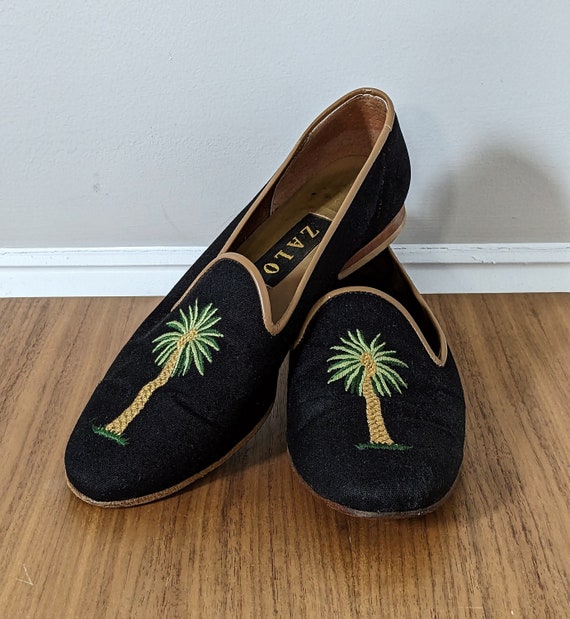 Vtg. ZALO Palm Tree Shoes Size 7 1/2M - image 1