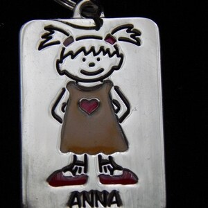 Personalized Anna  Name Tag,  You choose - Keychain, Key Chain or Zipper Pull - Great for Book Bags, Back Packs, Diaper Bags, N more