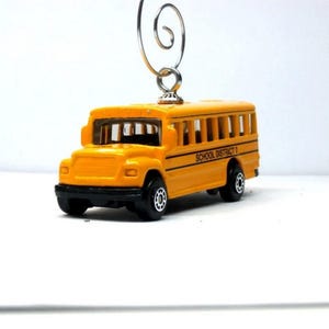 Yellow School Bus Van Handmade Christmas Tree Ornament Holiday Xmas Decor Gift Token - Ornament Hook Included