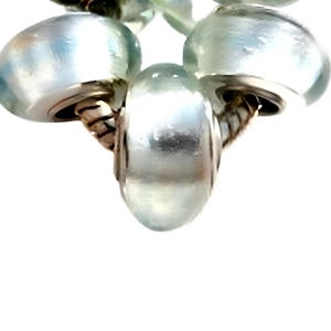 Großloch 4,5 mm Silberfolie European Beads für Glas, Glasperle, .925er Silberkern, Charm passt zu allen European Charms Armband, Pandora