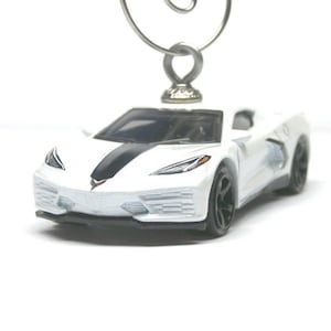 20 21 22 23 24 White Chevy Corvette Stingray Sting Ray Z51 C8 Car Christmas Tree Ornament - Gift For - Ornament Hook Included
