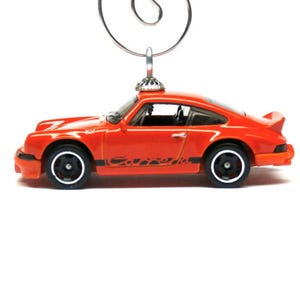 Porsche 911 Carrera RS 2.7 Car Christmas Tree Ornament - Gift For - Ornament Hook Included  Orange