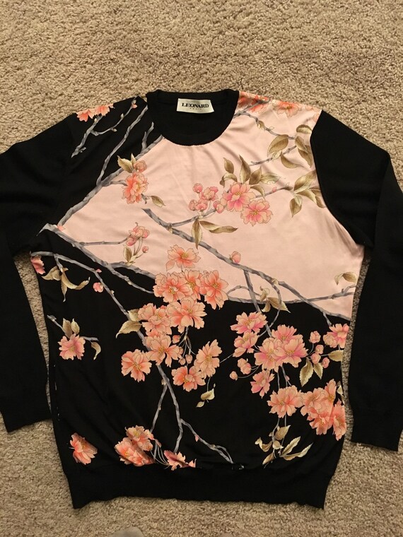 Leonard Paris cotton blouse psychedelic print blos