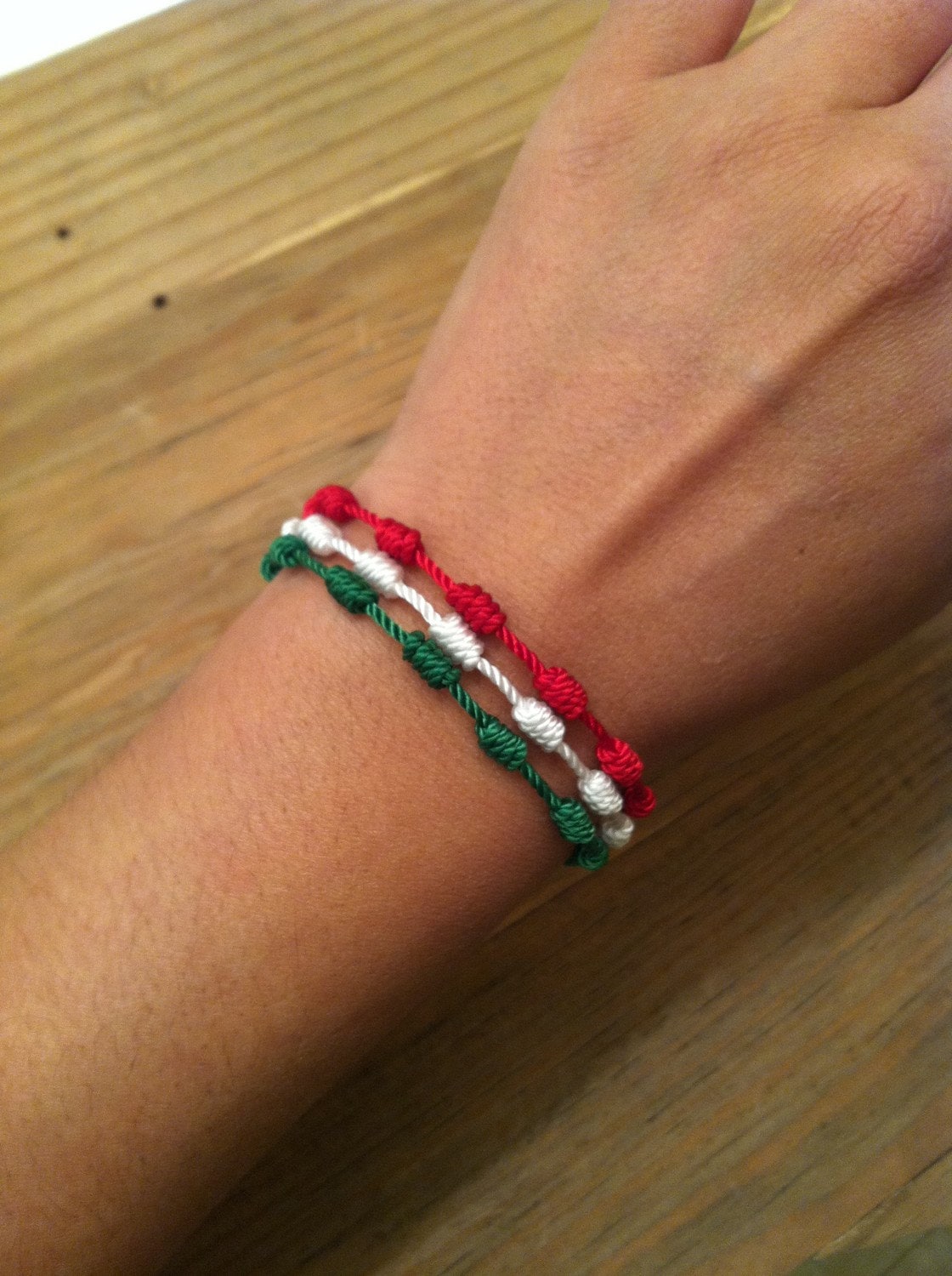 Mexico colors bracelet. Mexico bracelet. Rosary bracelet. Etsy