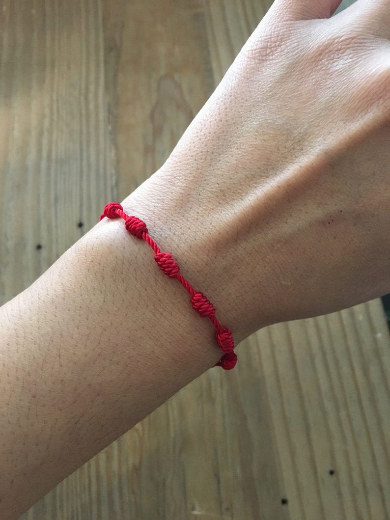 Red String Bracelet. Knots Bracelet. Kabbalah Red String Etsy