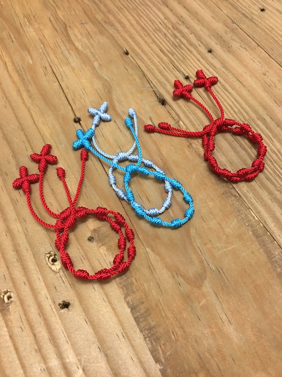 YouU Set Da 10 Bracciali In Macramé Con Croce - Pulseras Decenarios, Regolabili Da 15 A 20 Cm, Fatti A Mano, Multicolore, Regalo Religioso Per Donna E Uomo - 2