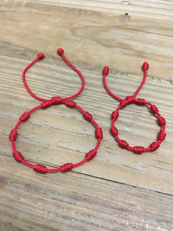 Red String of Fate Couple Bracelet Set with Card / Kabbalah Red Thread  Bracelet / Couple Bracelet / Red String Bracelet