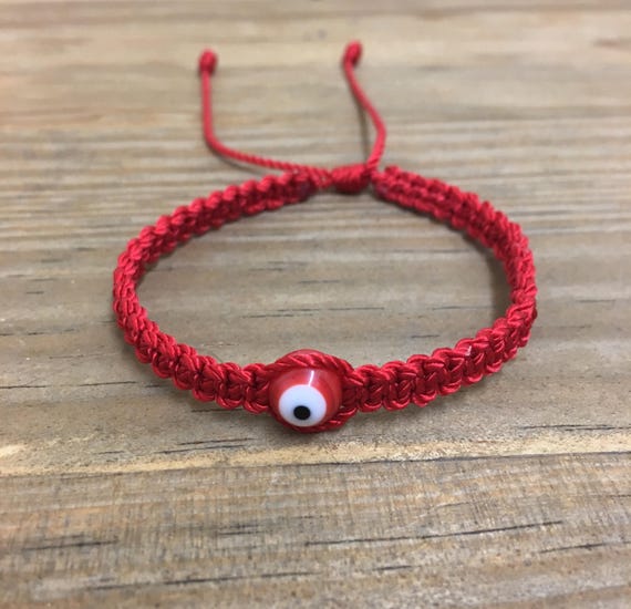 Red Cord Bracelet, Red String Bracelet, Red Lucky Bracelet, Braid