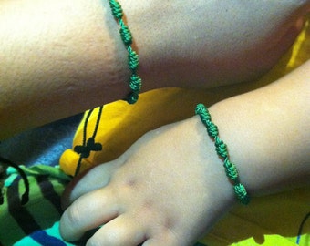 Mommy and me Bracelet. Decenario bracelet. Rosary bracelet. String bracelet.