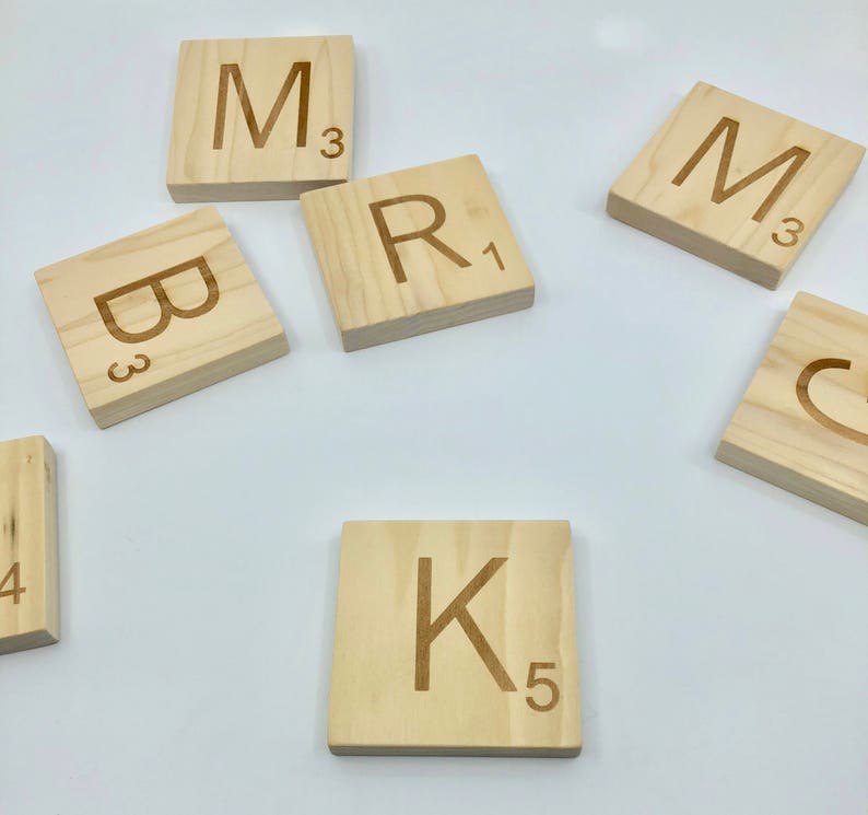 Custom Scrabble Tiles Wood Letter Tiles Scrabble Wall Art Etsy