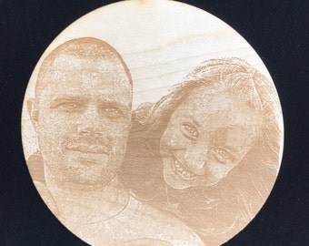 Laser Engraved Photo Christmas Ornament - Christmas - 4" Ornament - Christmas Tree - Decorations - Christmas Gift