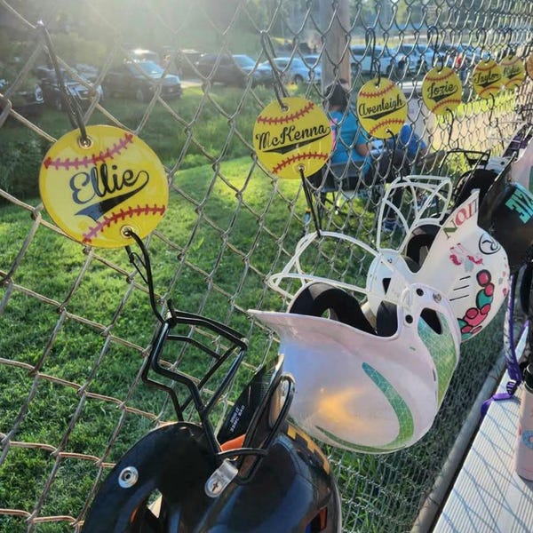 Softball Baseball Helmet Hanger | Glove Hanger | Hook | Personalized | Design Sealed | Team Gift