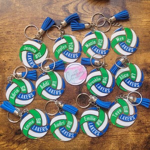 Volleyball Bag Tags | Keychains | Personalized | Mom Team Coach Gift | end of season | keepsake