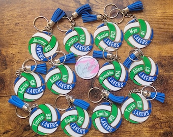 Volleyball Bag Tags | Keychains | Personalized | Mom Team Coach Gift | end of season | keepsake
