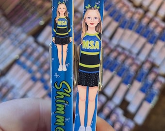 Cartoon Athlete Pin Sticker | Clipart | Personalized | Cheer Volleyball Pins Clips Clothespin