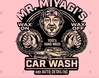 Mr. Miyagi's Car Wash Vintage Logo Art (Digital Download)