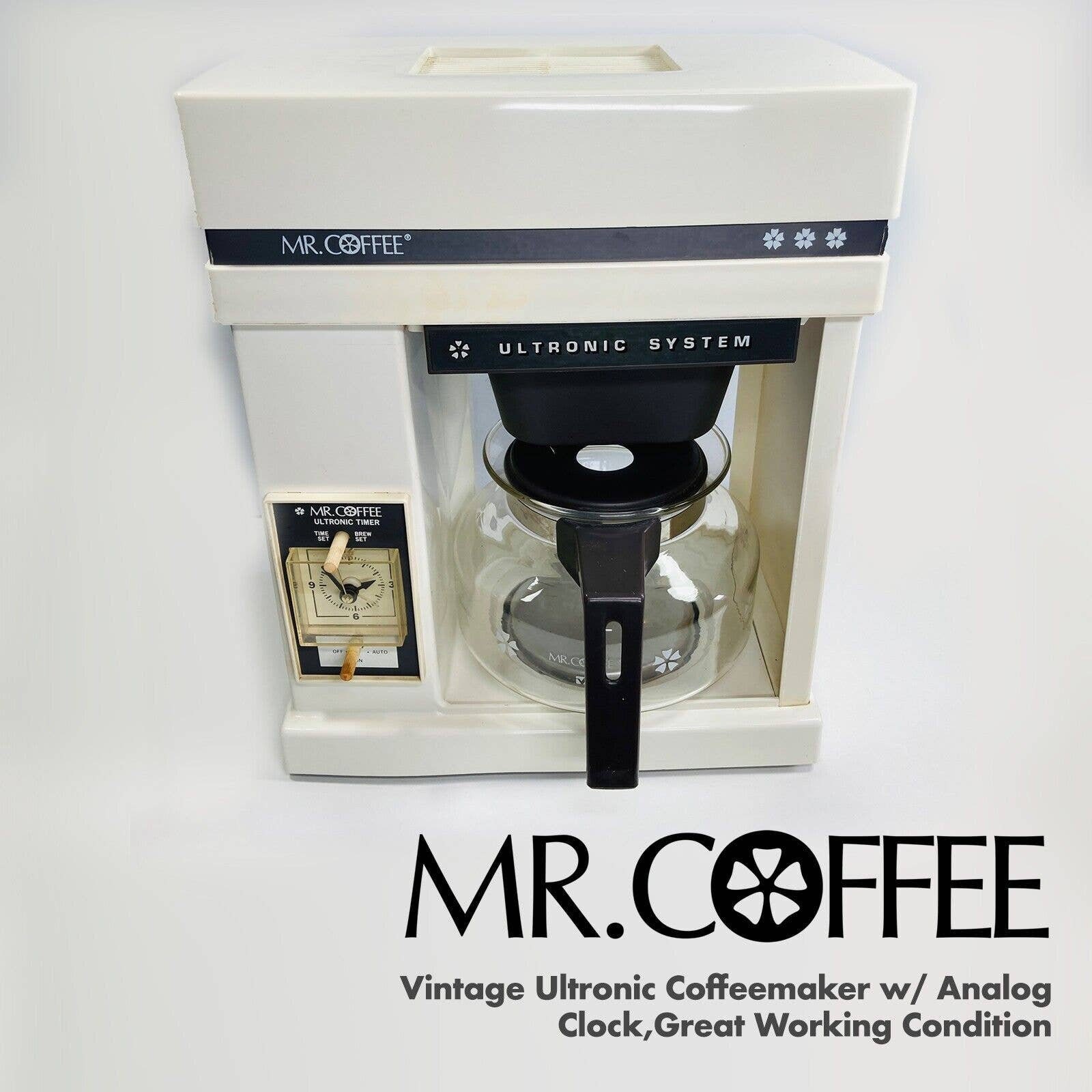 Vintage Mr. Coffee Ultronic 10 Cup Coffeemaker Programmable Timer Analog  Clock 