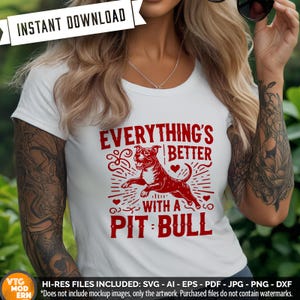 Energetic Pit Bull Illustration: Dog Lovers Art Print (Digital Download)
