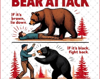PNG Bear Attack Survival Bear Attacks If it's brown, lie down. If it's black, fight back.