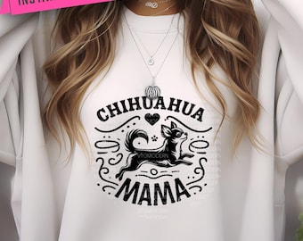 Chihuahua Mama Vintage Design: Playful Dog Art (Digital Download)