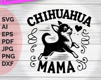 Chihuahua Mama Art: Playful Dog Illustration (Digital Download)