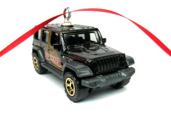 Jeep Wrangler / Rubicon Unlimited 4X4 Matchbox Ornament Hot Wheels   Ornament