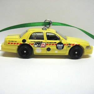 Ford Crown Victoria Yellow Taxi Cab Car Christmas Tree Ornament