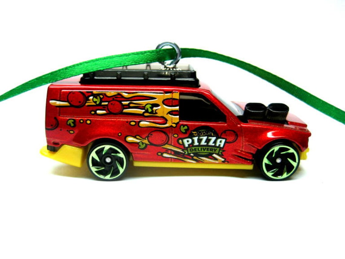 Pizza Delivery Car Hot Wheels Ornament Matchbox Etsy