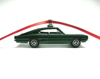 1966 66 Dodge Charger Fastback Muscle Car Matchbox Ornament Hot Wheels